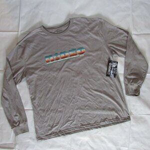 Hooey Men's Long Sleeve Serape Rodeo Logo Crewneck T-Shirt - Gray